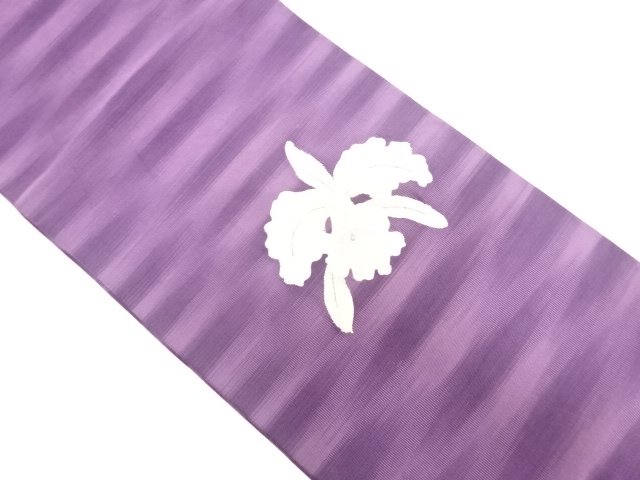 JAPANESEKIMONO / ANTIQUE SPERRY / ORCHID PATTERN WOVEN NAGOYA OBI (MAY
